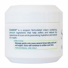 Load image into Gallery viewer, ScarSof is a surgeon formulated cream containing premium ingredients that help soften and reduce the appearance of scars while promoting hydration and overall skin health. Directions massage gently onto scars several times daily until soft and supple. Scars will continue to soften over time. For external use only.