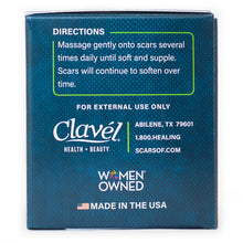 Load image into Gallery viewer, Directions massage gently onto scars several times daily until soft and supple. Scars will continue to soften over time. For external use only. Made in the USA
